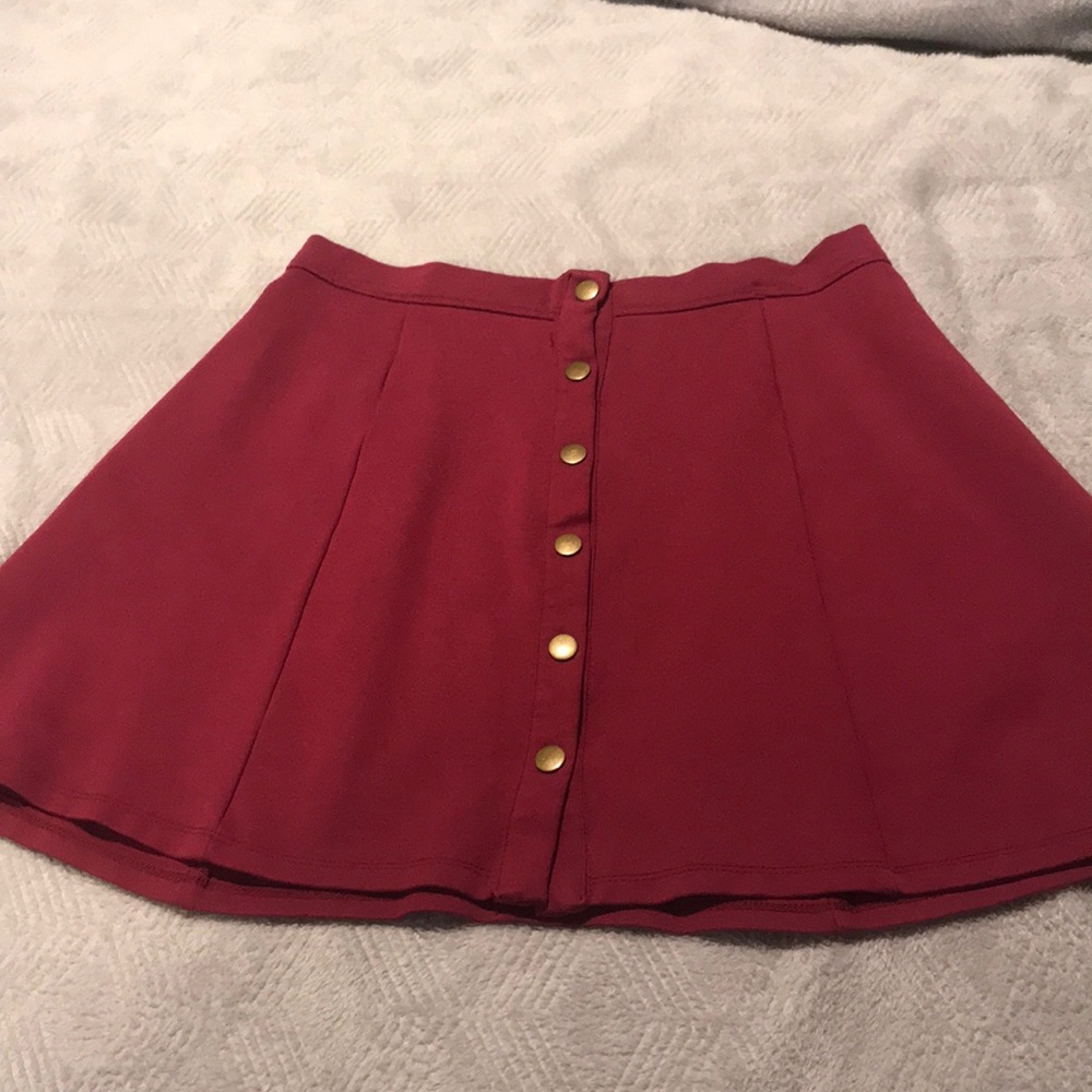 Button up skater skirt